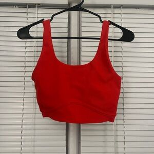 WILO Red Women's Scoop Neck Crop Tank Top